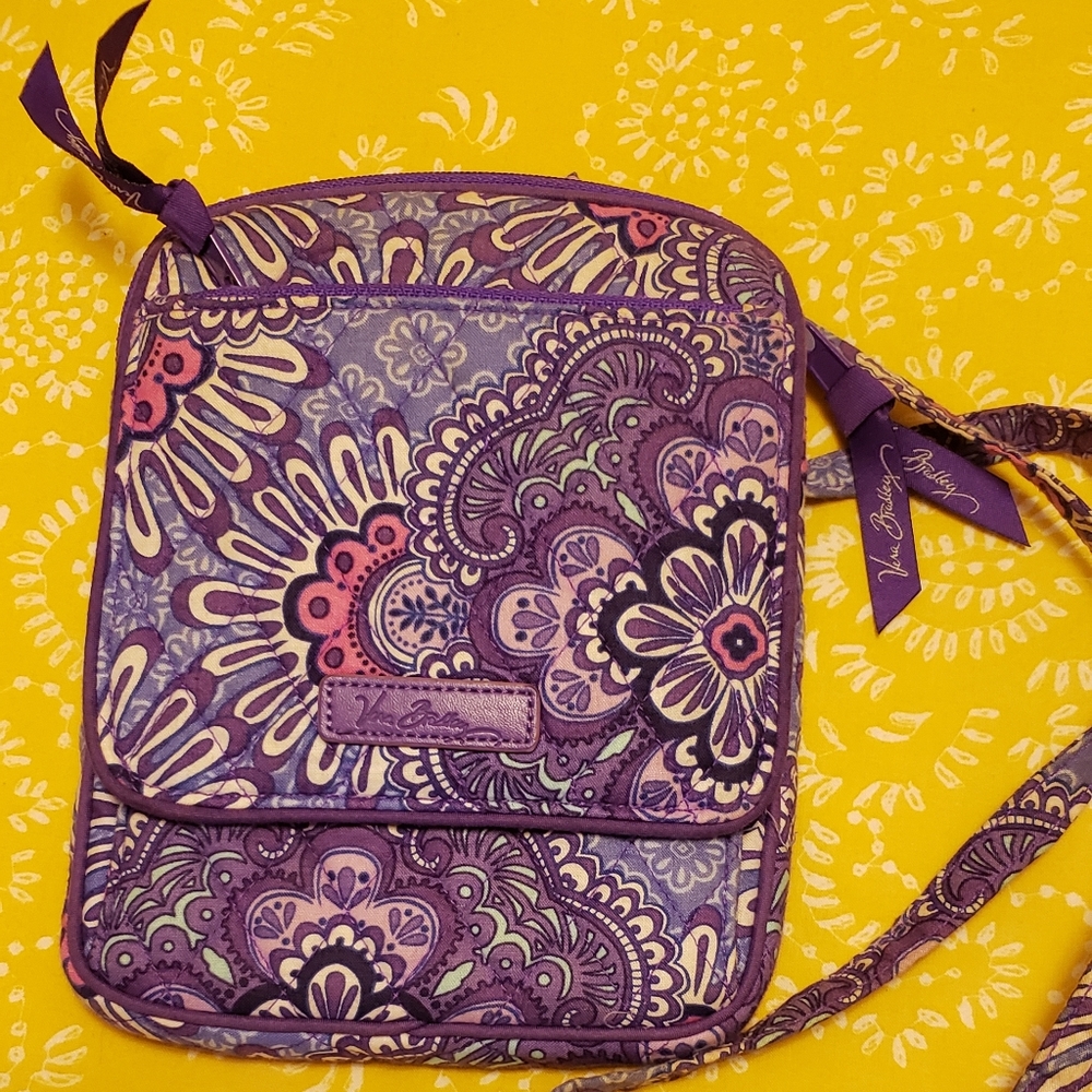 Vera Bradley mini hipster lilac tapestry